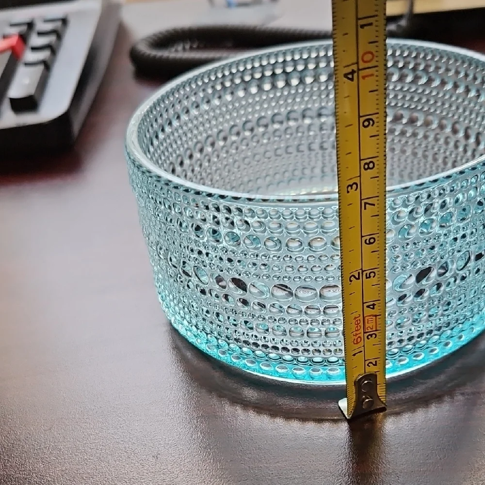 Elegant Blue Glass Bowl